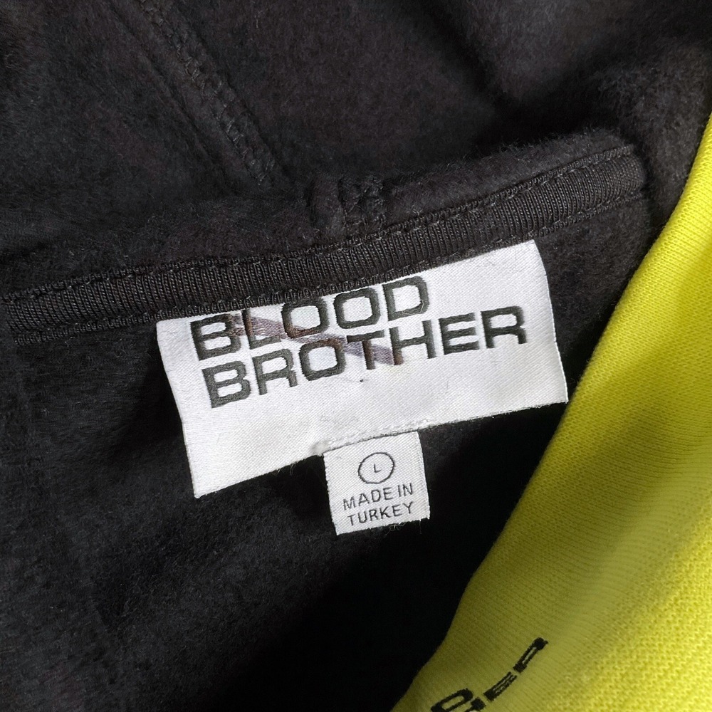Blood Brother Sweatshirt Mens Large Black Drawstring Long Sleeve Hoodie NWOT - Picture 7 of 11